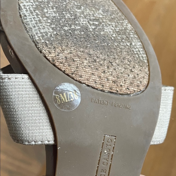 Vince Camuto Beige Strappy Sandals with cone heel - Picture 2 of 5